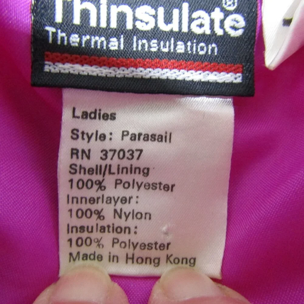 VTG OBERMEYER Snow Ski Suit One Piece NEON Insulated 80s Rad Clown Gaper Day 10 - Picture 11 of 13